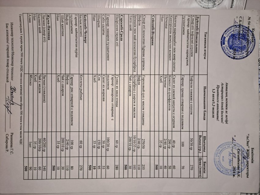 Ас мәзірі 2.09.2024-06.09.2024ж