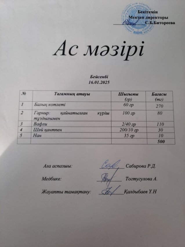 Ас мәзірі